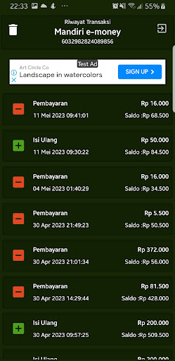 Cek Saldo Universal Screen 3