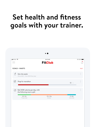 Screenshot of FitClub Members