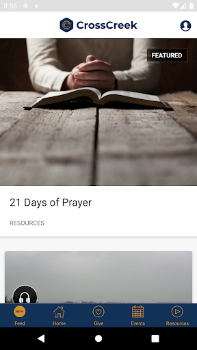 Android application MyCrossCreek screenshort