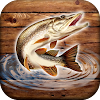 Fish rain: sport fishing icon