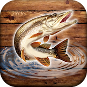 Fish rain: sport fishing icon