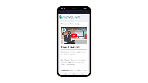 Workplace Giving Hub Screen 2