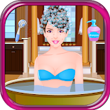 bathing salon girls games icon