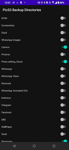 Android application PicS3 screenshort