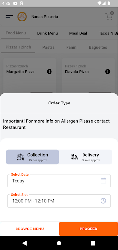 Nanas Pizzeria Screen 2