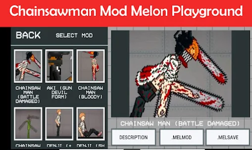 Mod Chainsaw man For melon