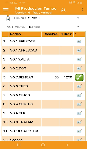 Android application Mi Produccion Tambo screenshort