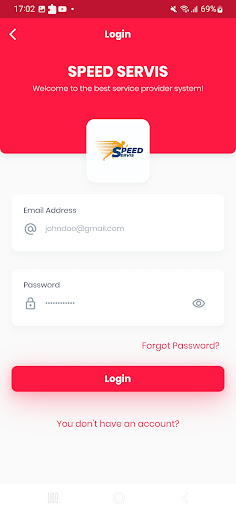 Speed Servis Screen 2