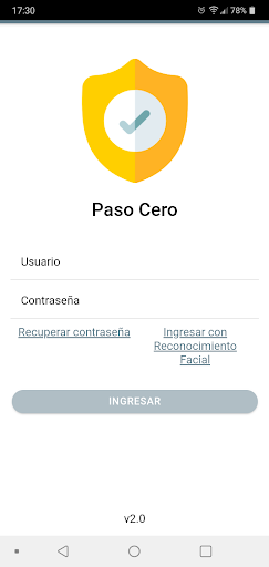 Android application Paso Cero screenshort