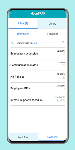 docuTRAK Mobile Screen 2