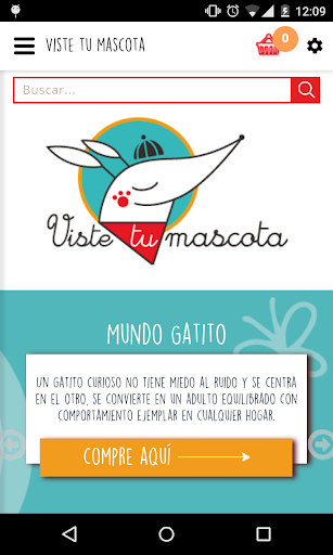 Android application Viste tu mascota screenshort