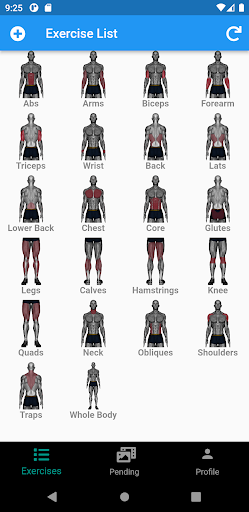 Android application YourTrainer screenshort