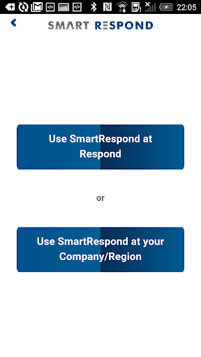 Android application SmartRespond screenshort