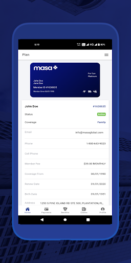 Android application MASA Global screenshort