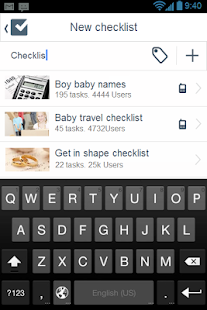 Baby checklist Screenshot