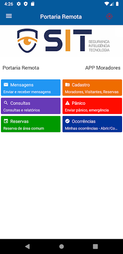 Android application SIT - PORTARIA REMOTA screenshort