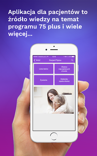 Android application Pacjent 75 plus screenshort