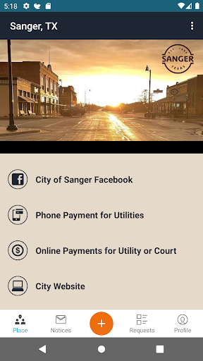 Android application Sanger Connected screenshort