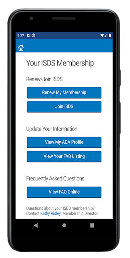 The ISDS App Screen 3