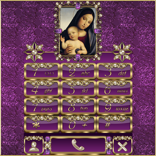 Virgin Mary Lilac Dialer theme logo