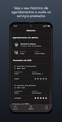 Android application Barbearia Sabará screenshort