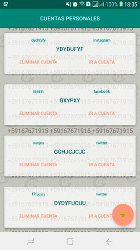 Android application conectate screenshort