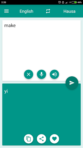 Hausa-English Translator Screen 3