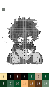 My Hero Izuku Pixel Art