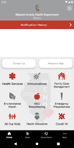 Android application Wabash County Health IL screenshort