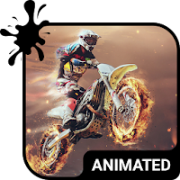Motocross Animated Keyboard + Live Wallpaper