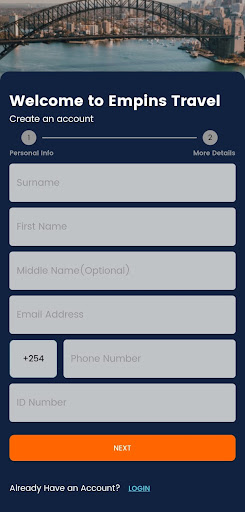 Android application Empins Travel Agency screenshort
