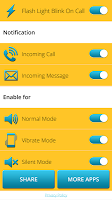 screenshot of Flash Light Blink On Call