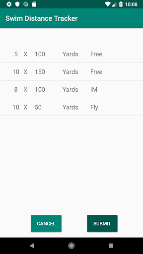 Swim Distance Tracker Screen 3