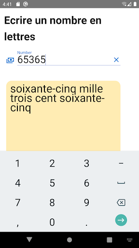 nombre en lettres Screen 3