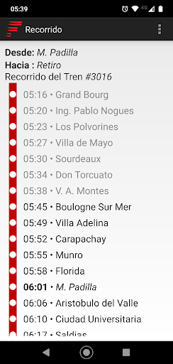 Horarios Belgrano Norte Screen 3