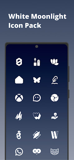 Android application White Moonlight - Icon Pack screenshort