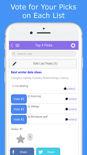 Top X Picks Screen 2