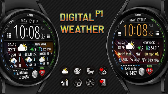 Digital Weather Watch face P1