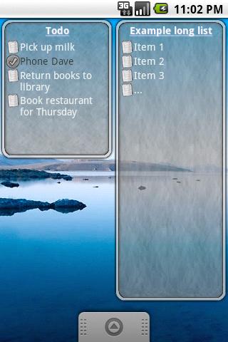 Android application To-Do List Widget screenshort
