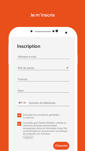 Android application lebus à la demande-pam screenshort
