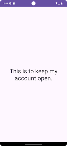 Android application Keep Me Active screenshort