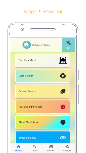 Android application Masjidbrio | Muslim Hub screenshort