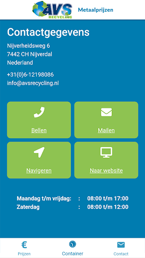 AVS Recycling - Metaalprijzen Screen 3