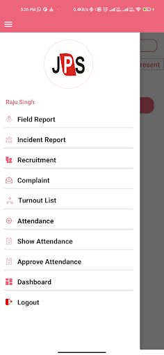 Android application JPS Management screenshort