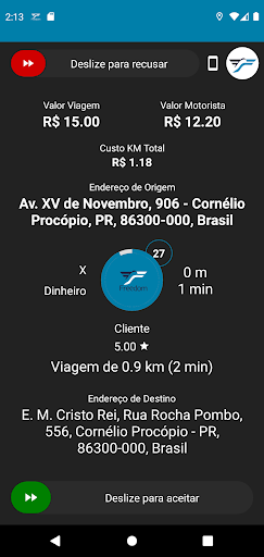 Android application Freedom Mob Urb - Motorista screenshort