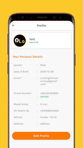 Android application iLO DeliveryPartner screenshort