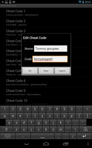 CheatCode Keyboard‏ 1.0.2 APK + Mod (Unlimited money) إلى عن على ذكري المظهر
