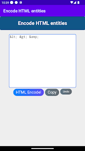 Encode HTML entities & entity