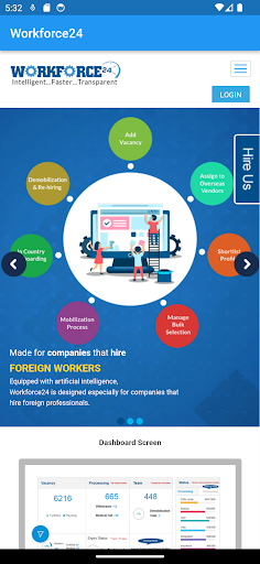 Android application Workforce24 screenshort