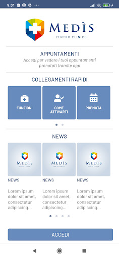 Android application Medìs Centro Clinico screenshort